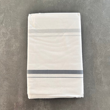Manya Kerala Cotton Mundu with grey Kara