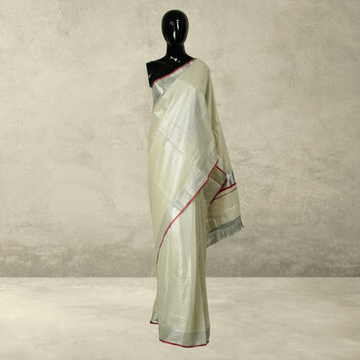 Kerala Onam Cotton Saree Silver