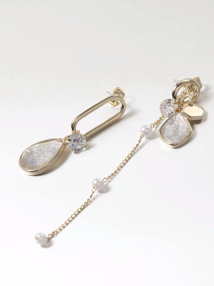 Vintage Opal Long Temperament Pearl Earrings