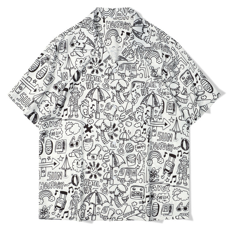 Hawaiian Printed Shirt Short Sleeve