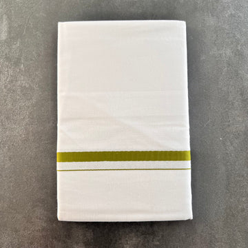 Manya Kerala Cotton Mundu with Green Kara