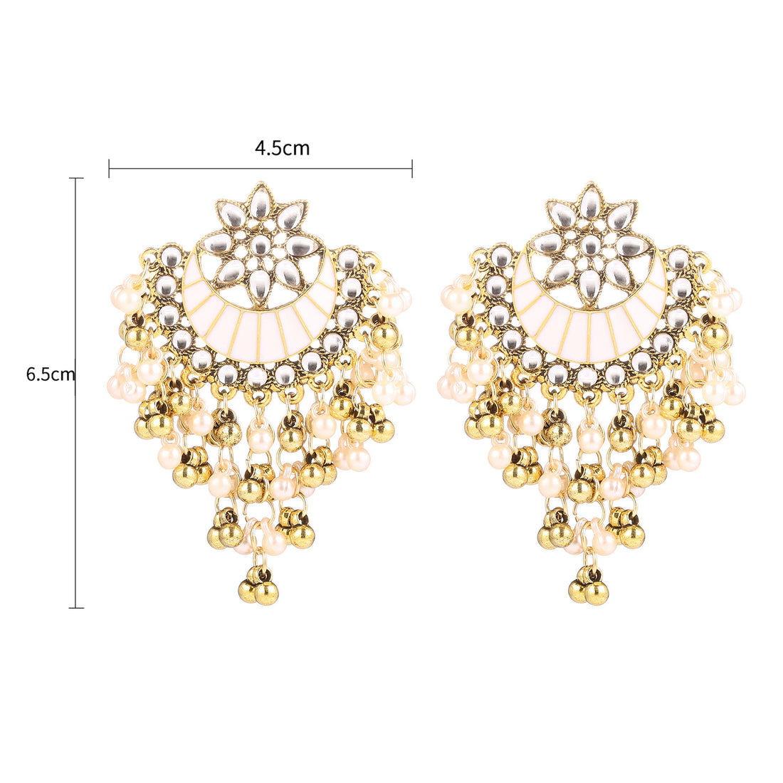 Nilan Indian Hollow Bell Dripping Earrings