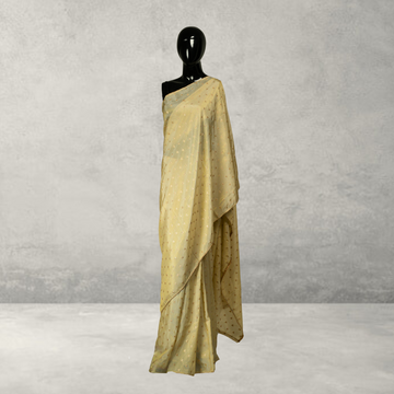 Golden Saree with Triangle Buttas